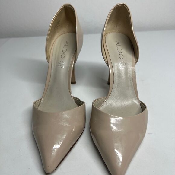 ALDO Genuine Leather Nude Pointy Heels Women’s Size 7,5 - Picture 7 of 9